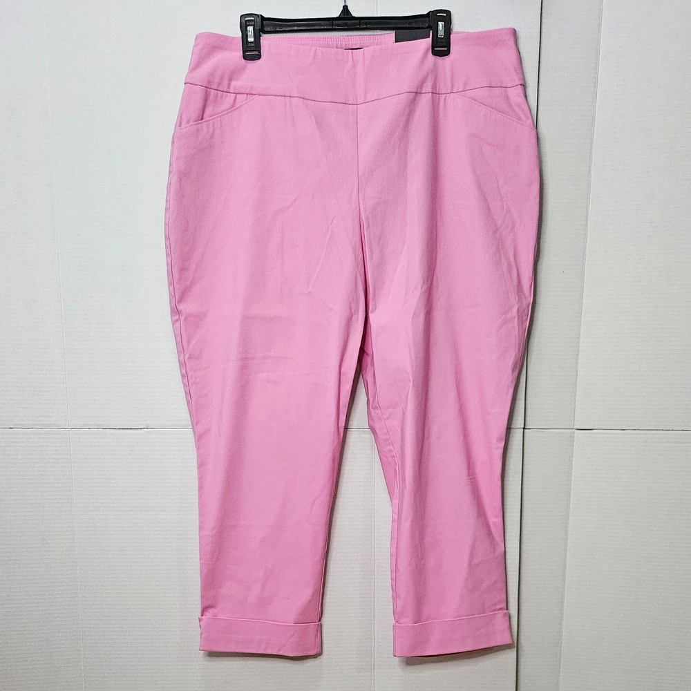 Women's Versona Plus Size Modern Crop Pant - Pink - 18 - NWT